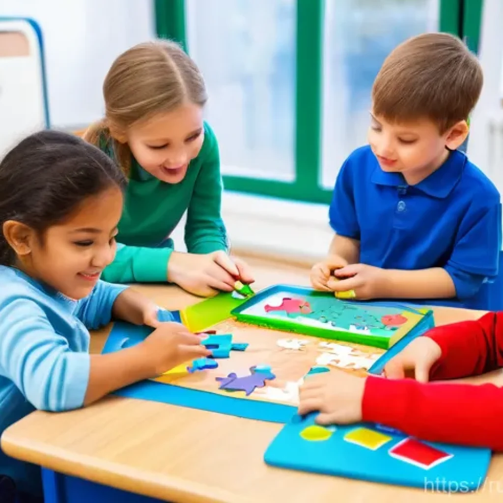 장애 유형별 특수교육 - **Prompt 1: A Vibrant Inclusive Classroom**
"A brightly lit, modern classroom with large windows...