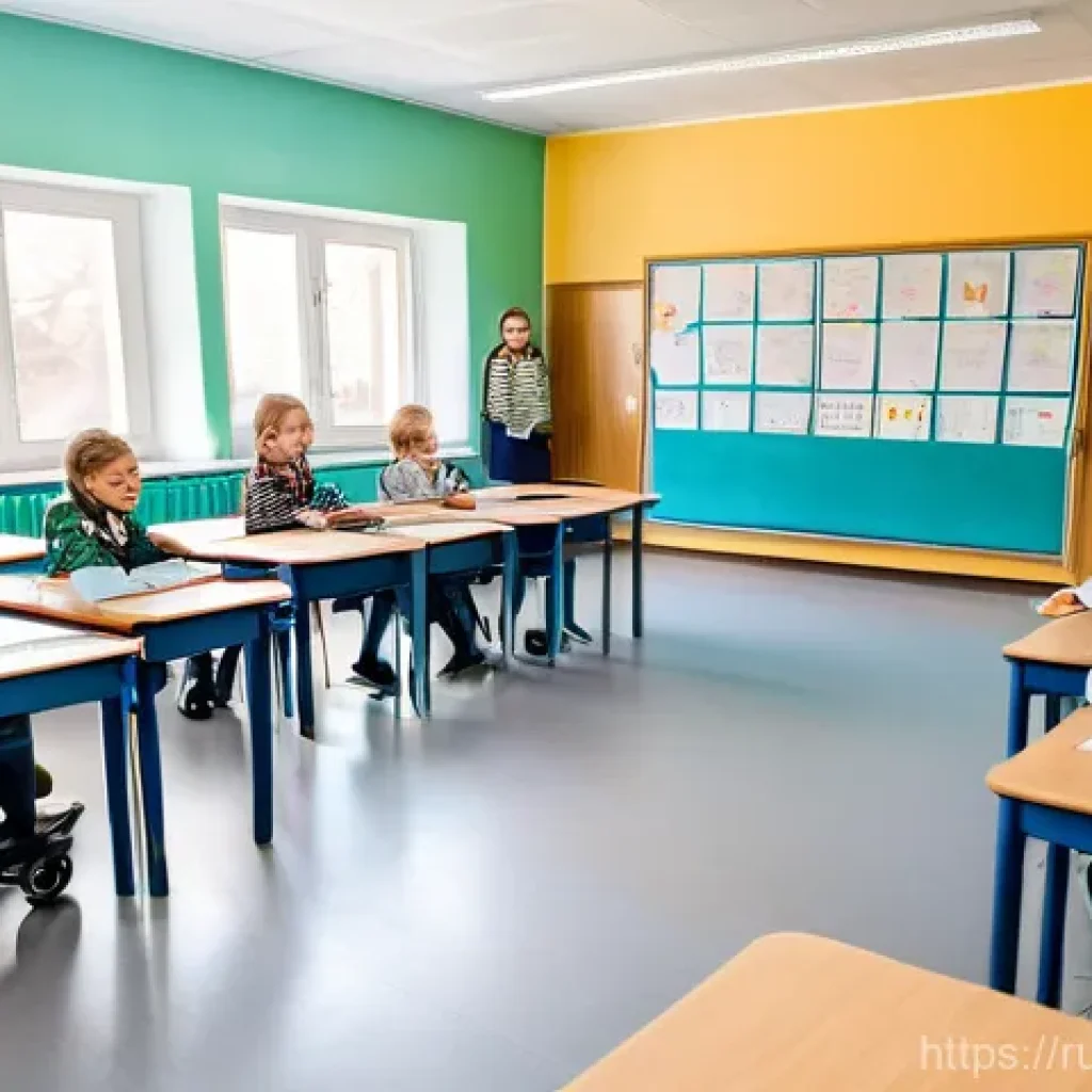 특수교육과 장애학생 부모 지원 - **Image Prompt: Inclusive Russian Classroom with Accessible Features**
A bright, modern classroo...