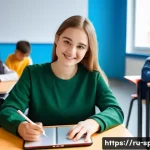 Home 21 특수교육 보조 기술 - A bright, modern classroom setting in Russia with children of diverse abilities engaged in learning ...