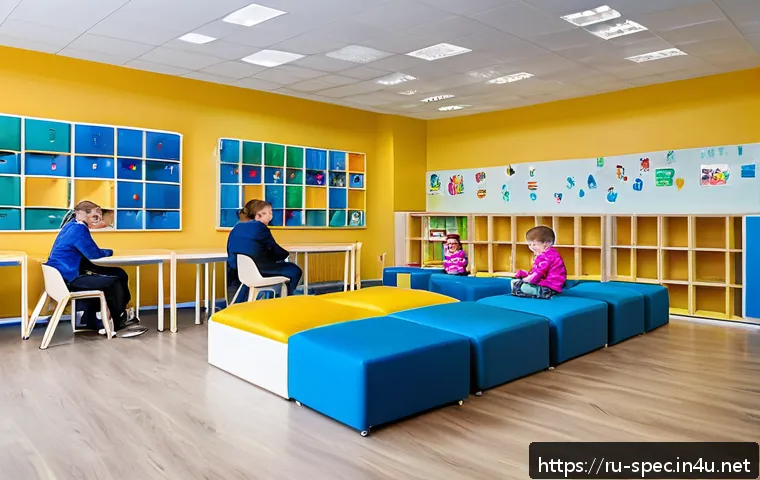 특수교육과 특수교육 기관 평가 - A bright, modern special education classroom in Russia designed for children with diverse developmen...